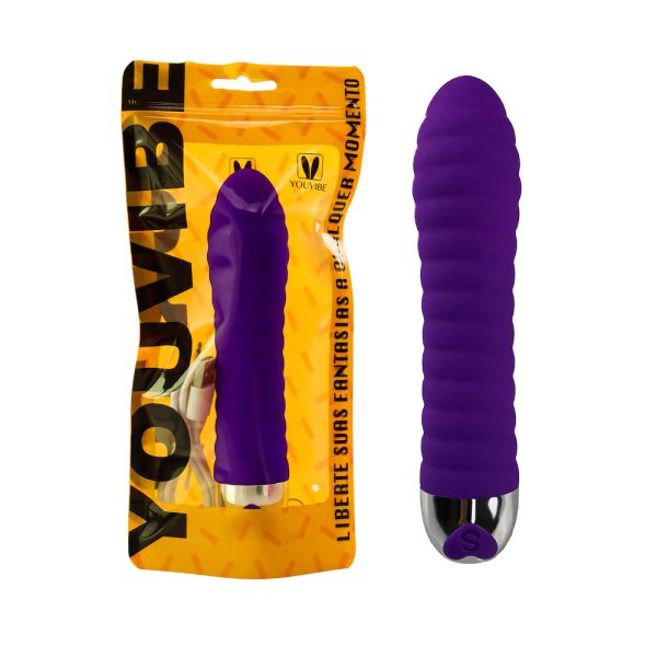 Vibrador Personal Textura Aveludada e Ondulada Recarregável