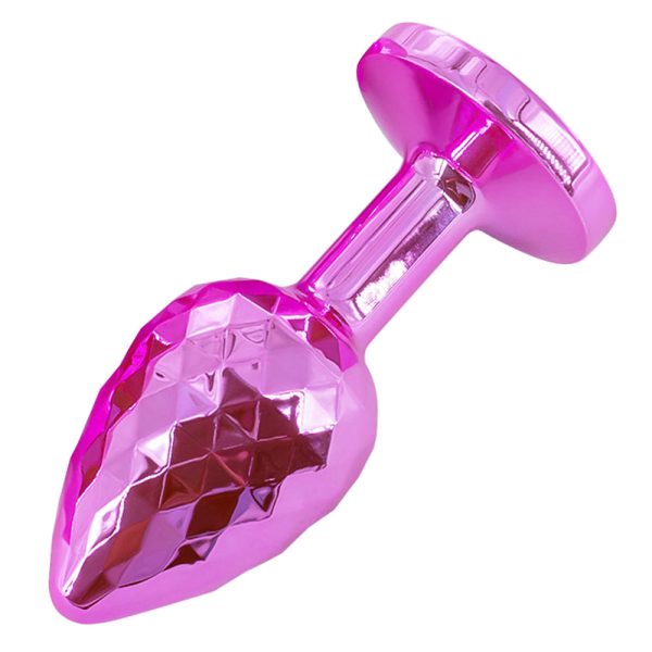 Plug Anal de Rosa Joia e Superfície Tipo Diamante 7x3CM - Image 9