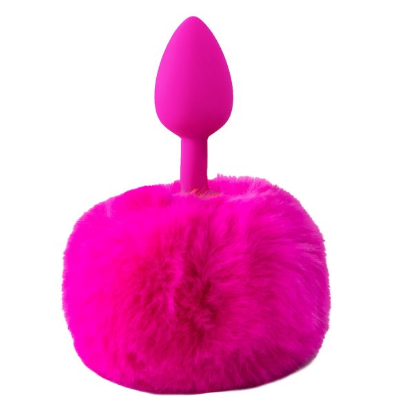 Plug Anal Cônico Silicone Pink com Rabo Coelho - Tamanho P - Image 5