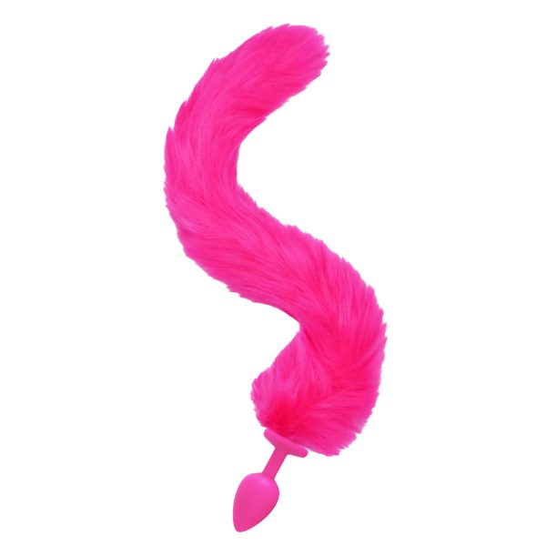 Plug Anal em Silicone com Rabo de Raposa Rosa - Tamanho P - Image 8