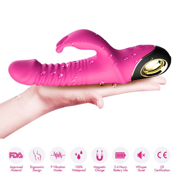 Vibrador Rabbit Vai e Vem Recarregável com Multivelocidade - Image 5