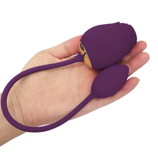 Sugador de Clitóris em Formato de Rosa com Bullet Vibratório - Image 2