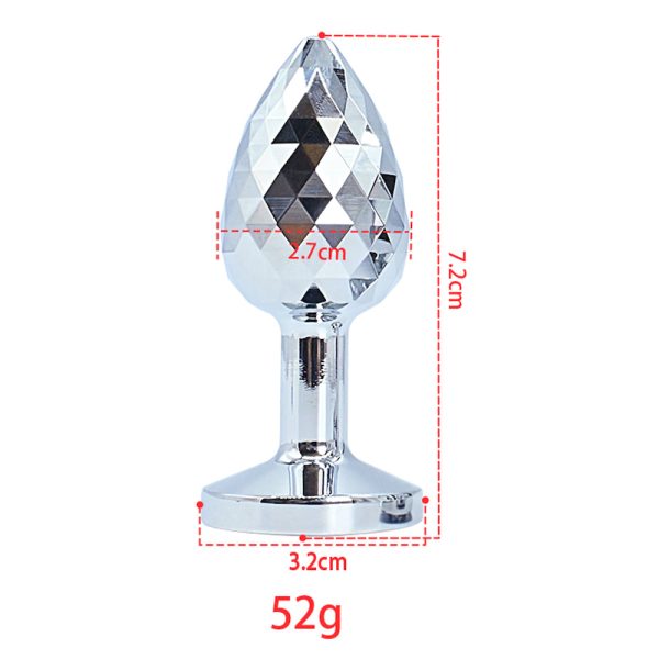 Plug Anal de Luxo com Joia e Superfície Tipo Diamante 7x3CM - Image 2