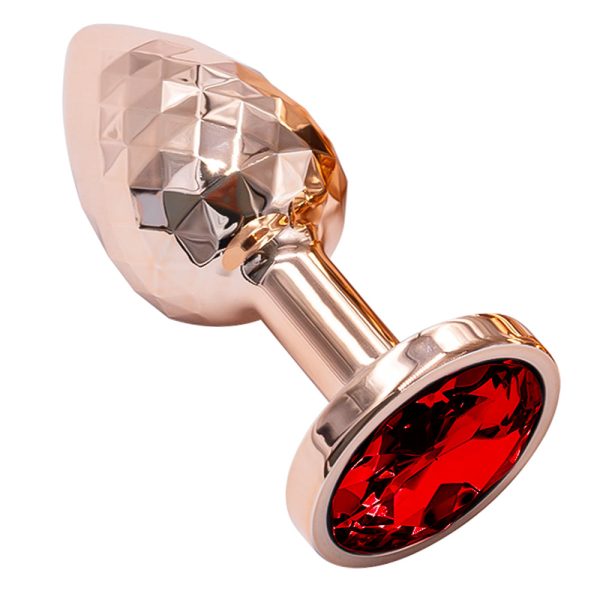 Plug Anal de Dourado Joia e Superfície Tipo Diamante 7x3CM - Image 2