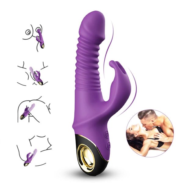 Vibrador Rabbit Vai e Vem Recarregável com Multivelocidade - Image 6