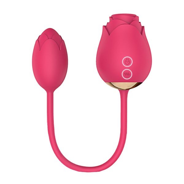 Sugador de Clitóris em Formato de Rosa com Bullet Vibratório - Image 5