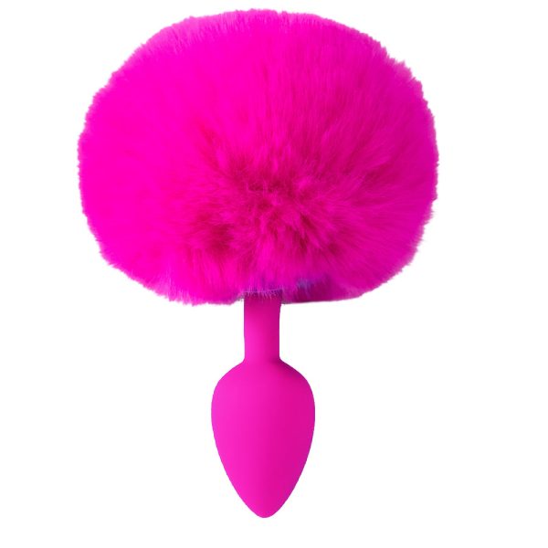 Plug Anal Cônico Silicone Pink com Rabo Coelho - Tamanho P - Image 3