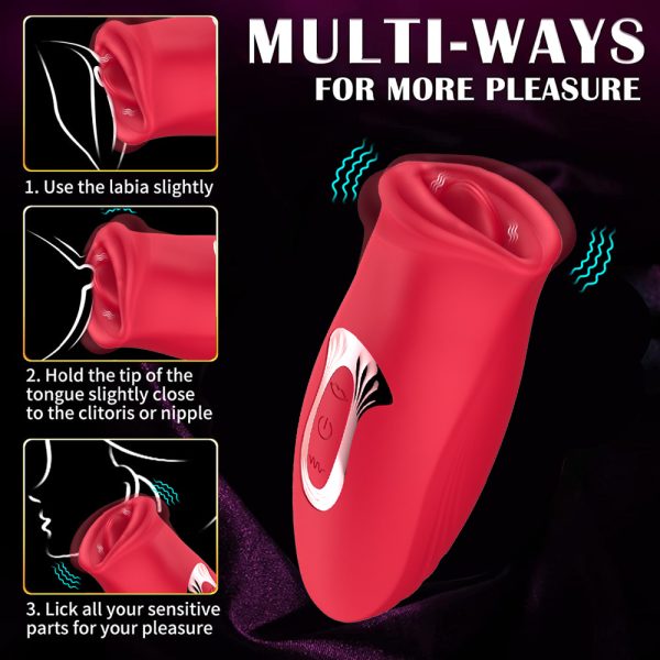 Vibrador Formato de Boca Com lingua e mordida Estimuladora - Image 7