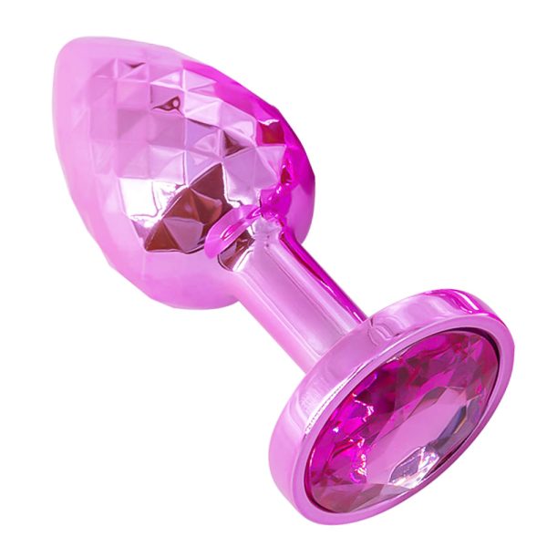Plug Anal de Rosa Joia e Superfície Tipo Diamante 7x3CM - Image 3
