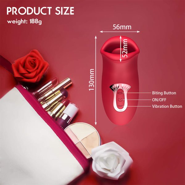 Vibrador Formato de Boca Com lingua e mordida Estimuladora - Image 8