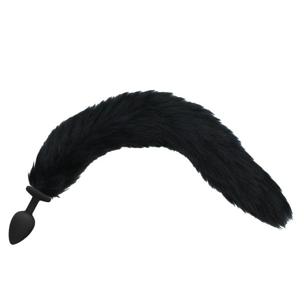 Plug Anal em Silicone com Rabo de Raposa Preto - Tamanho P - Image 2