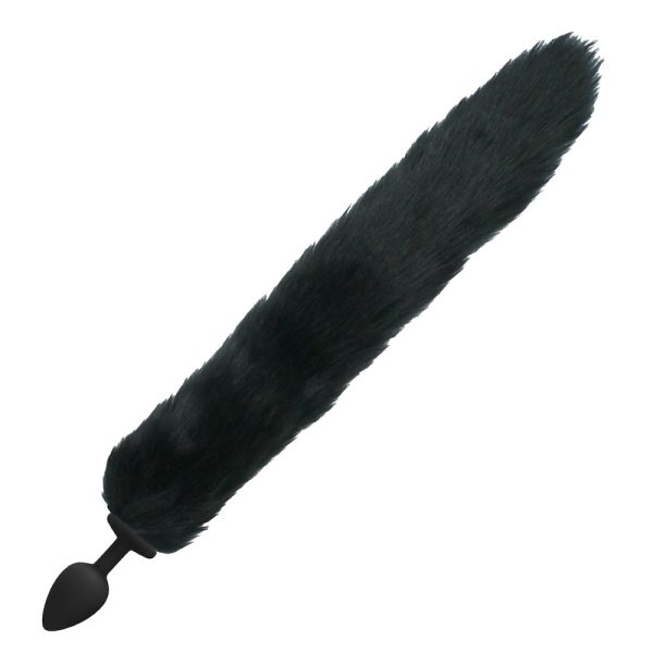 Plug Anal em Silicone com Rabo de Raposa Preto - Tamanho P - Image 4