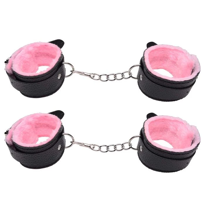 Kit Bondage Sado Fetiche na Cor Preto com Rosa - 07 Itens - Imagem 6