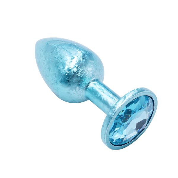 Plug Anal de Luxo Azul com Joia Nova Tecnologia Tamanho P - Image 4