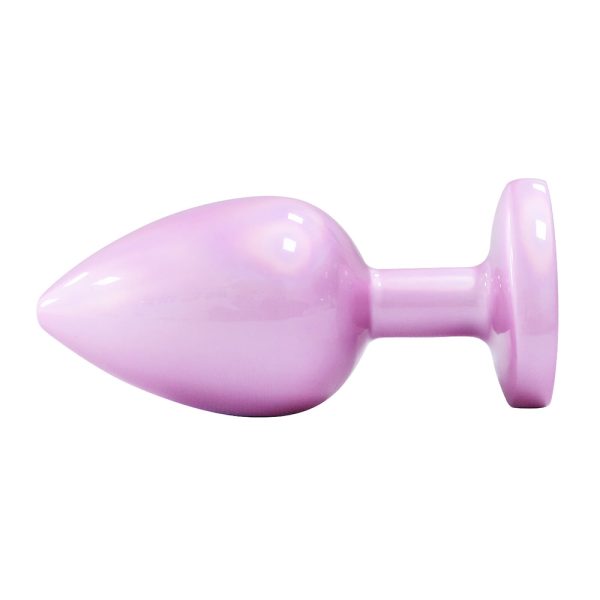 Plug Anal Coração de Luxo Rosa com Pedra Joia Tamanho G - Image 7