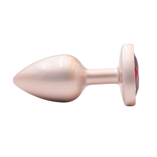 Plug Anal Coração de Luxo Dourado com Pedra Joia Tamanho P - Image 5