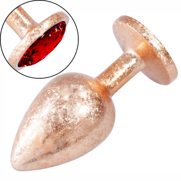 Plug Anal de Luxo Dourado com Joia Nova Tecnologia Tamanho G - Image 2