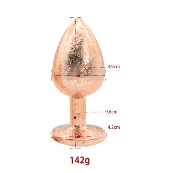 Plug Anal de Luxo Dourado com Joia Nova Tecnologia Tamanho G - Image 7