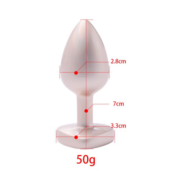 Plug Anal Coração de Luxo Dourado com Pedra Joia Tamanho P - Image 7
