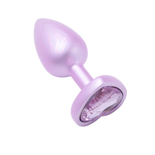 Plug Anal Coração de Luxo ROSA com Pedra Joia Tamanho P - Image 4