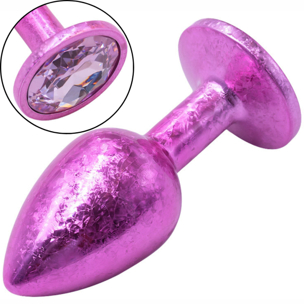 Plug Anal de Luxo Rosa com Joia Nova Tecnologia Tamanho P - Image 2