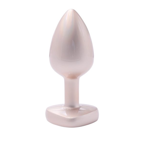 Plug Anal Coração de Luxo Dourado com Pedra Joia Tamanho P - Image 4