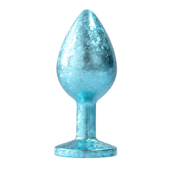 Plug Anal de Luxo Azul com Joia Nova Tecnologia Tamanho M - Image 4