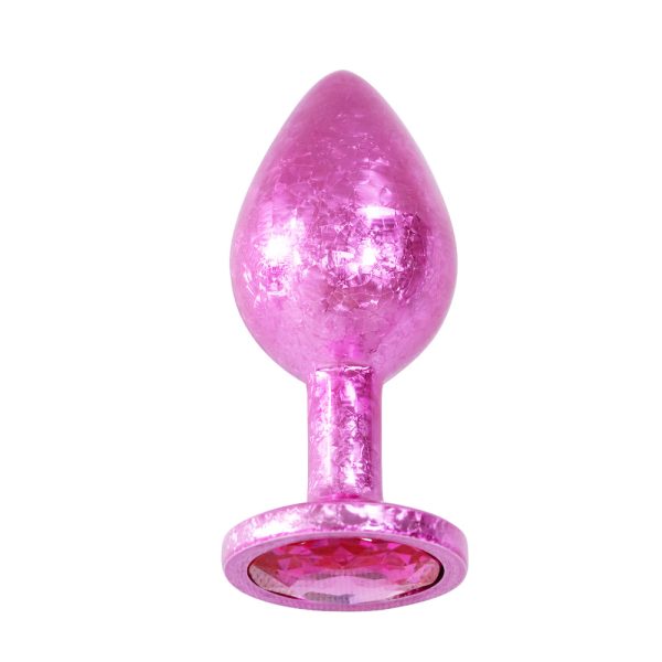 Plug Anal de Luxo Rosa com Joia Nova Tecnologia Tamanho M - Image 3
