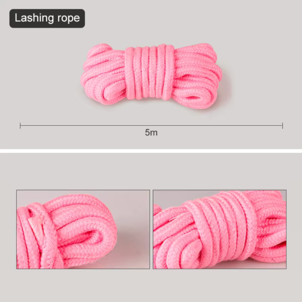 Kit Sado Completo Fetiche BDSM com 10 Peças de Pelucia Rosa - Image 5