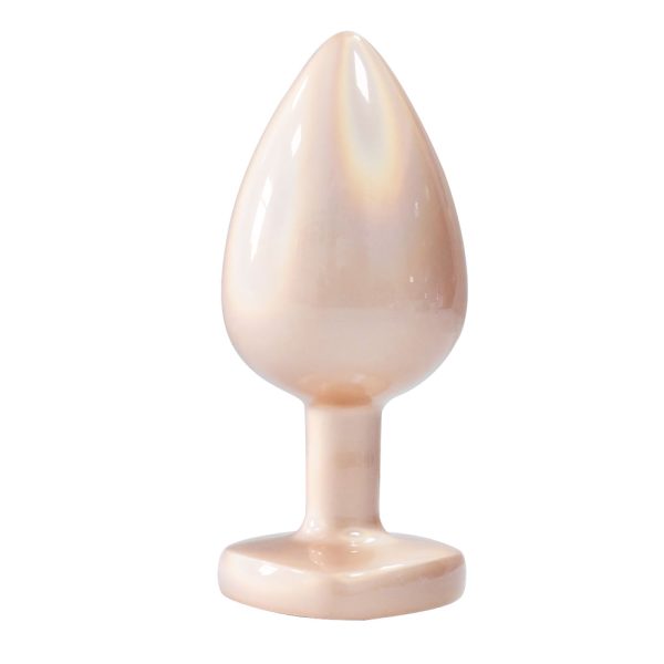 Plug Anal Coração de Luxo Dourado com Pedra Joia Tamanho G - Image 5