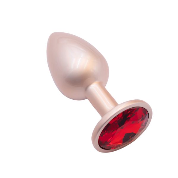 Plug Anal de Luxo Dourado Pedra Joia Nova Tecnologia 7X2,8CM - Image 3