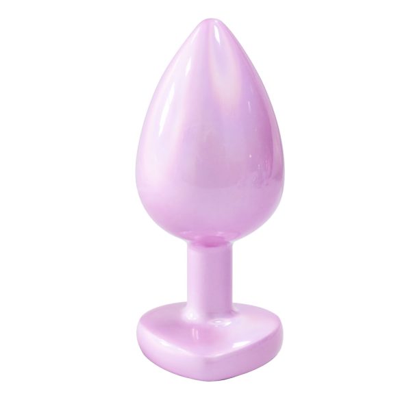 Plug Anal Coração de Luxo Rosa com Pedra Joia Tamanho G - Image 4