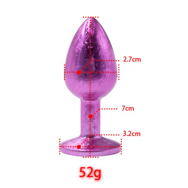Plug Anal de Luxo Rosa com Joia Nova Tecnologia Tamanho P - Image 7