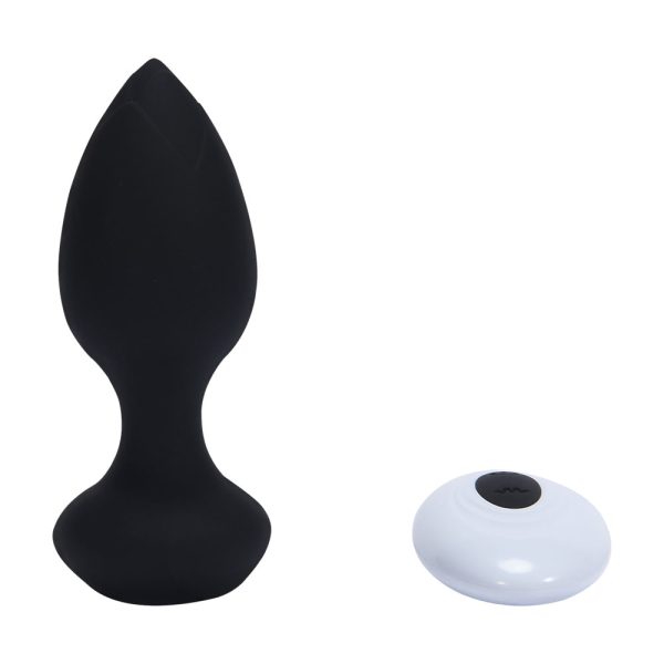 Plug Anal Preto com Vibrador Recarregavel + Controle Remoto - Image 5