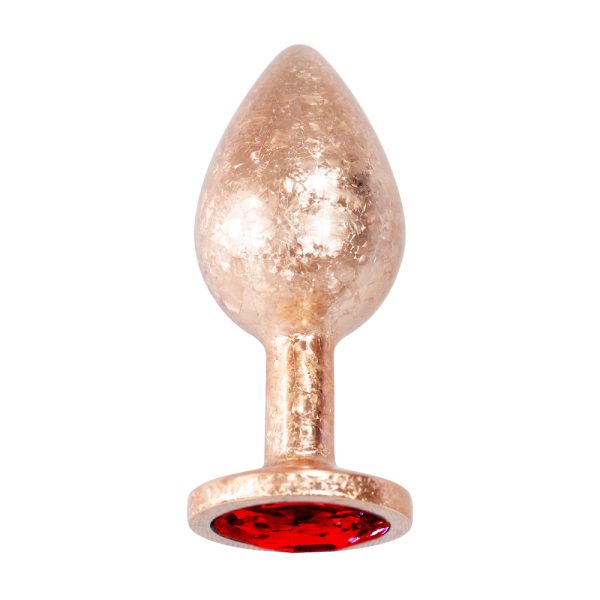 Plug Anal de Luxo Dourado com Joia Nova Tecnologia Tamanho M - Image 4