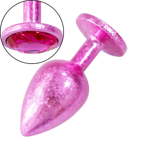 Plug Anal de Luxo Rosa com Joia Nova Tecnologia Tamanho G - Image 2