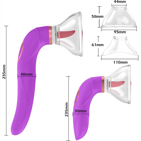 Vibrador com Língua Estimuladora de seio e Clitoris + Sucção - Image 4
