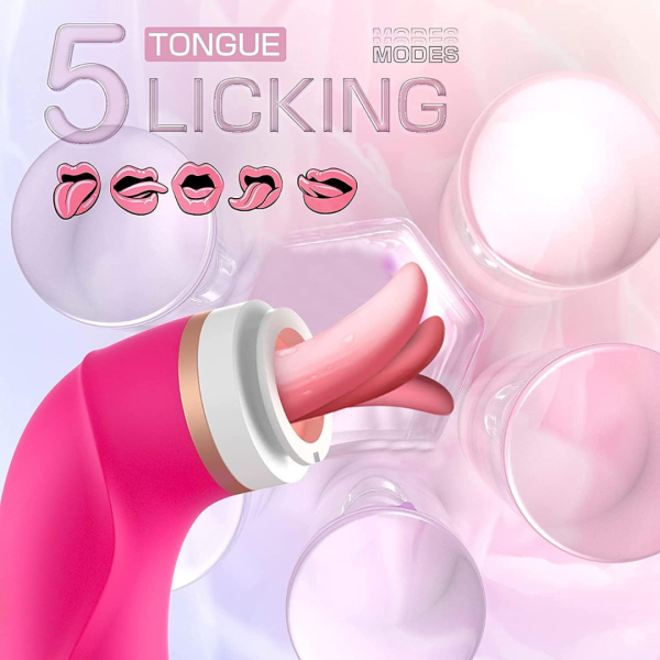 Vibrador com Língua Estimuladora de seio e Clitoris + Sucção - Image 5