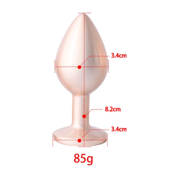 Plug Anal de Luxo Dourado Pedra Joia Nova Tecnologia 8X3,4CM - Image 6