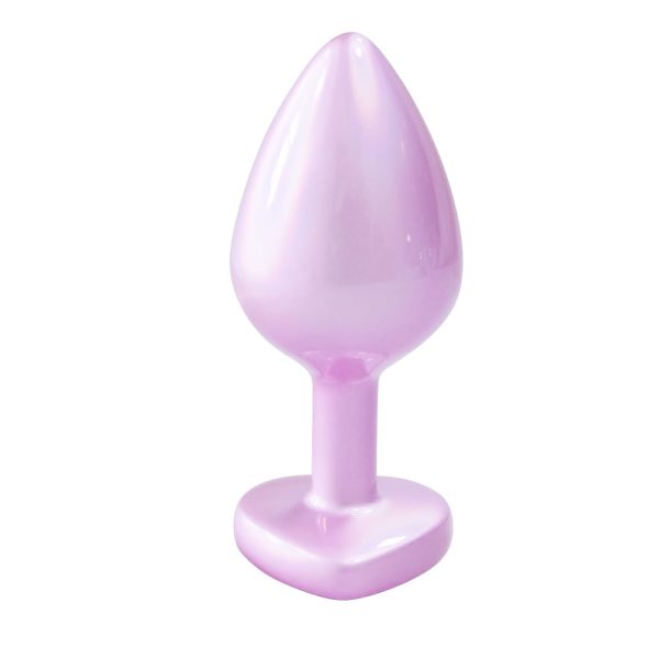 Plug Anal Coração de Luxo Rosa com Pedra Joia Tamanho M - Image 4