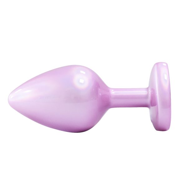 Plug Anal Coração de Luxo Rosa com Pedra Joia Tamanho M - Image 7