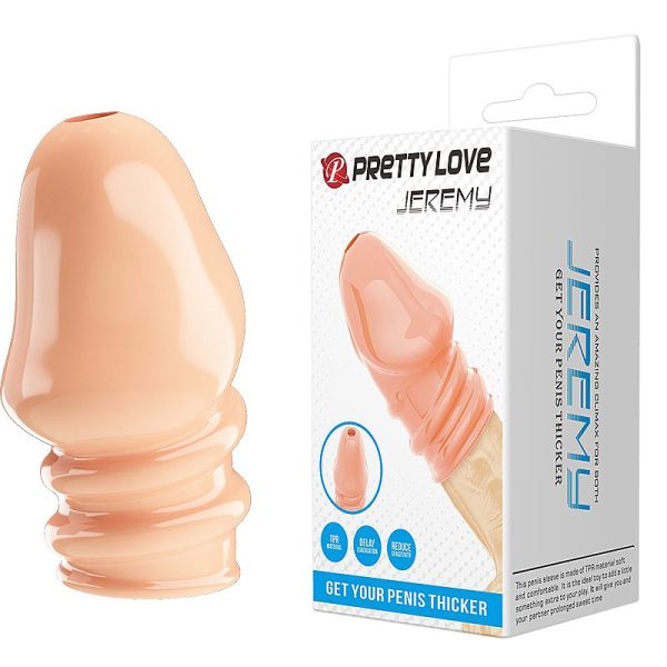 Capa Peniana para Glande Bege 7X3,6cm - Jeremy - Pretty Love