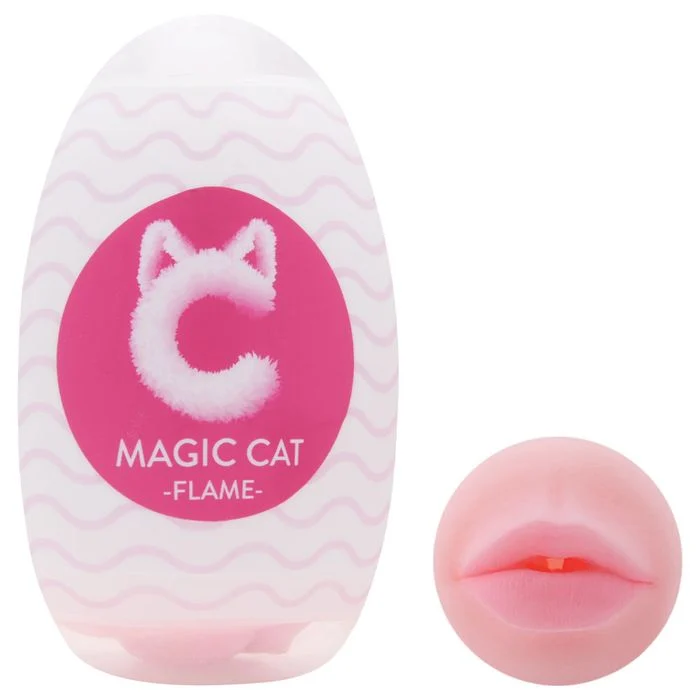 Masturbador Egg Formato Boca em Cyberskin Magic Cat - Flame