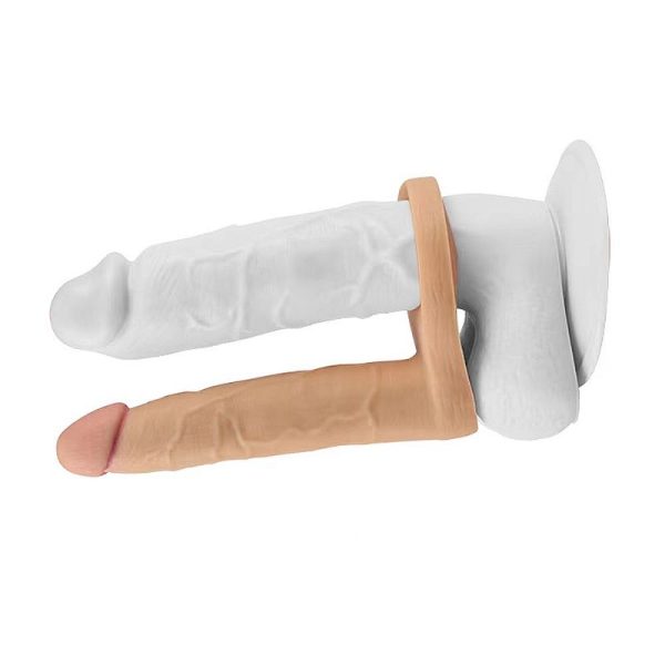 Anel Companheiro de Dupla Penetração Penis Realista 14x2,9CM - Image 6