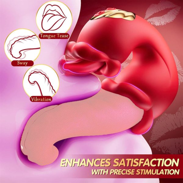 Vibrador língua Dupla Estimuladora de Clitoris e Ponto G USB - Image 4