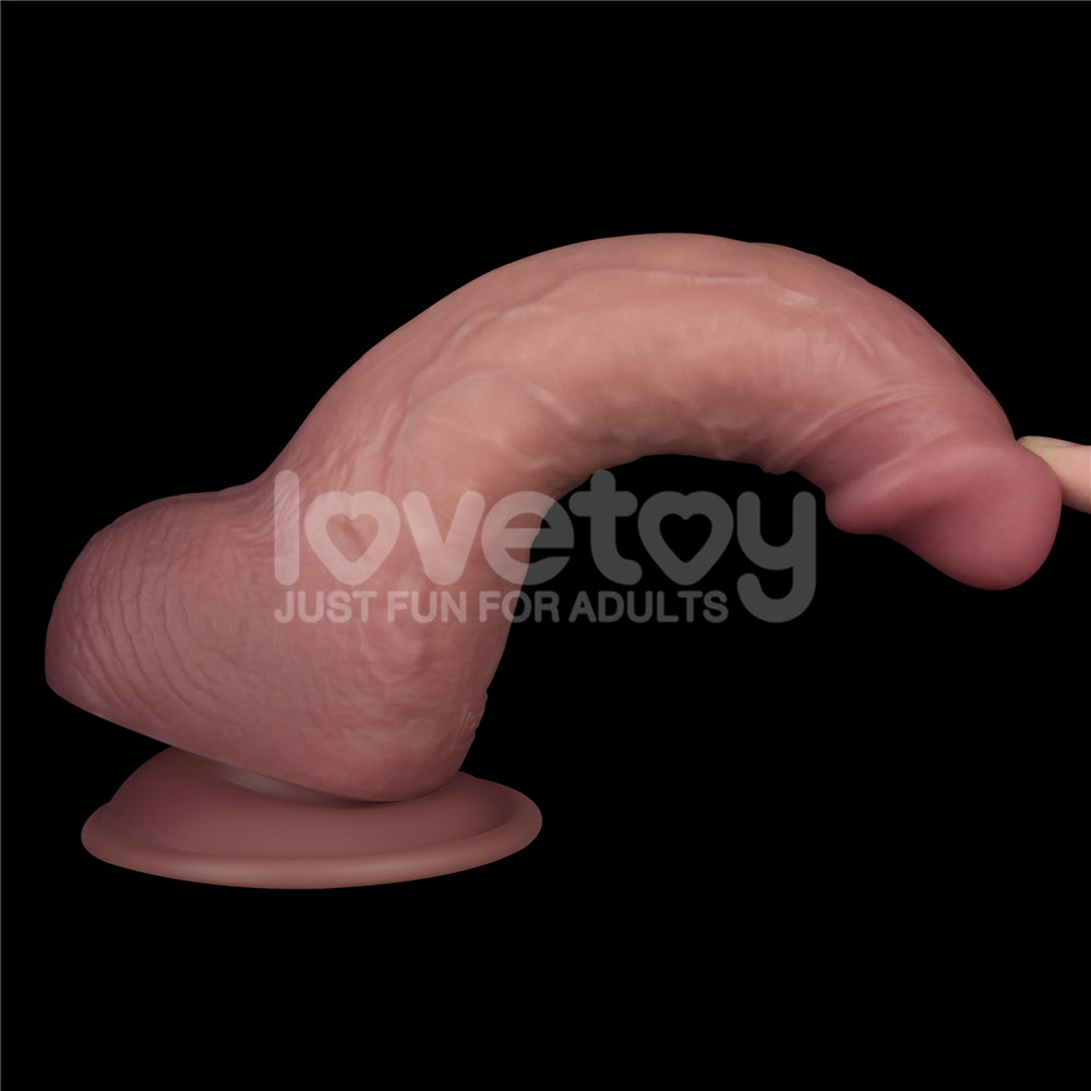Penis Realistico Camada Dupla 21,6x4,5CM com Vibrador USB - Imagem 6