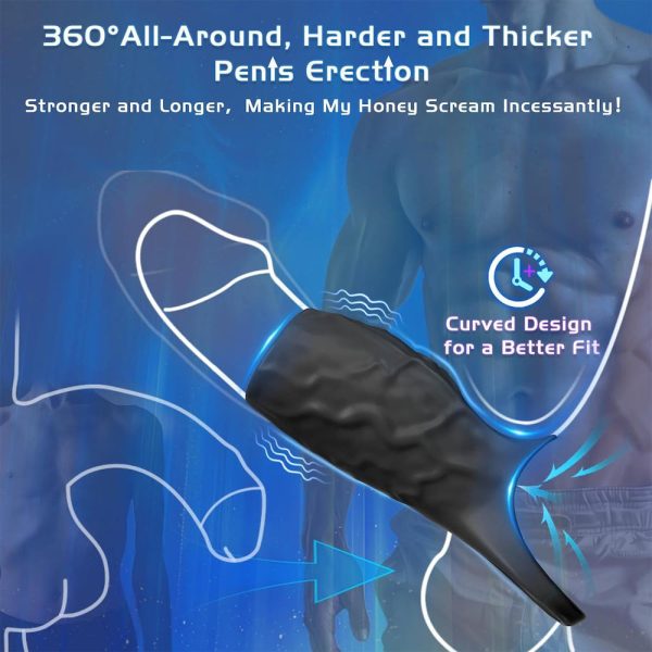 Meia Capa Peniana com Vibrador para Estimular Vagina e Penis - Image 8