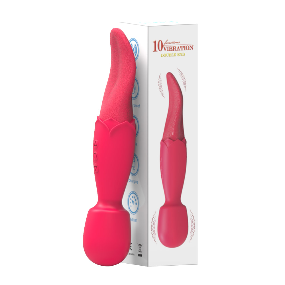 Vibrador Duplo Varinha Magica c/ 10 Velocidades Recarregavel
