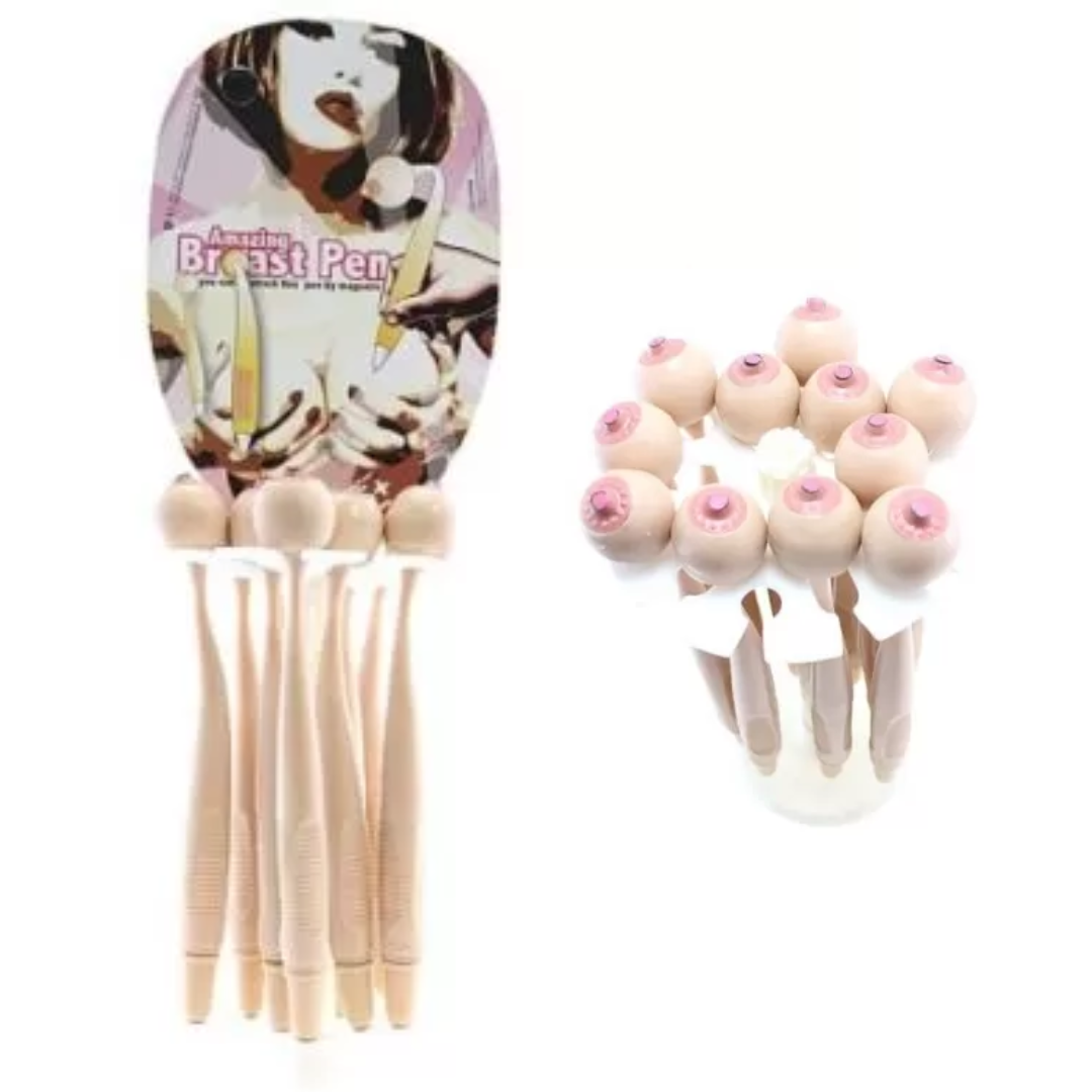 Caneta em formato de seio magnético - Amazing Breast Pen