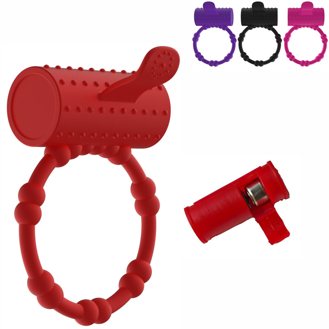 Anel Peniano com Estimulador Língua e com Cápsula Vibratória